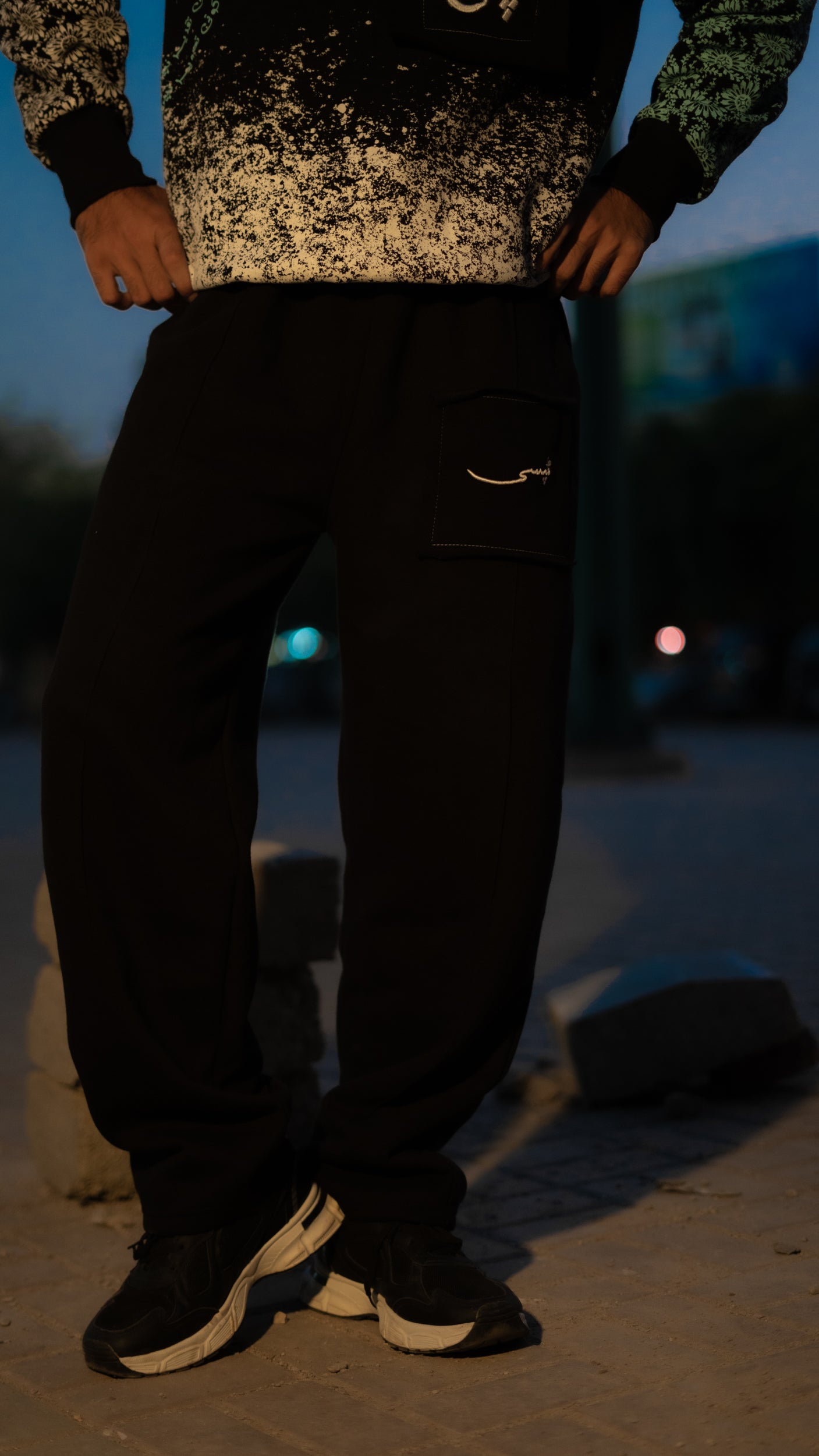 TIPSY Black Fleece Trouser
