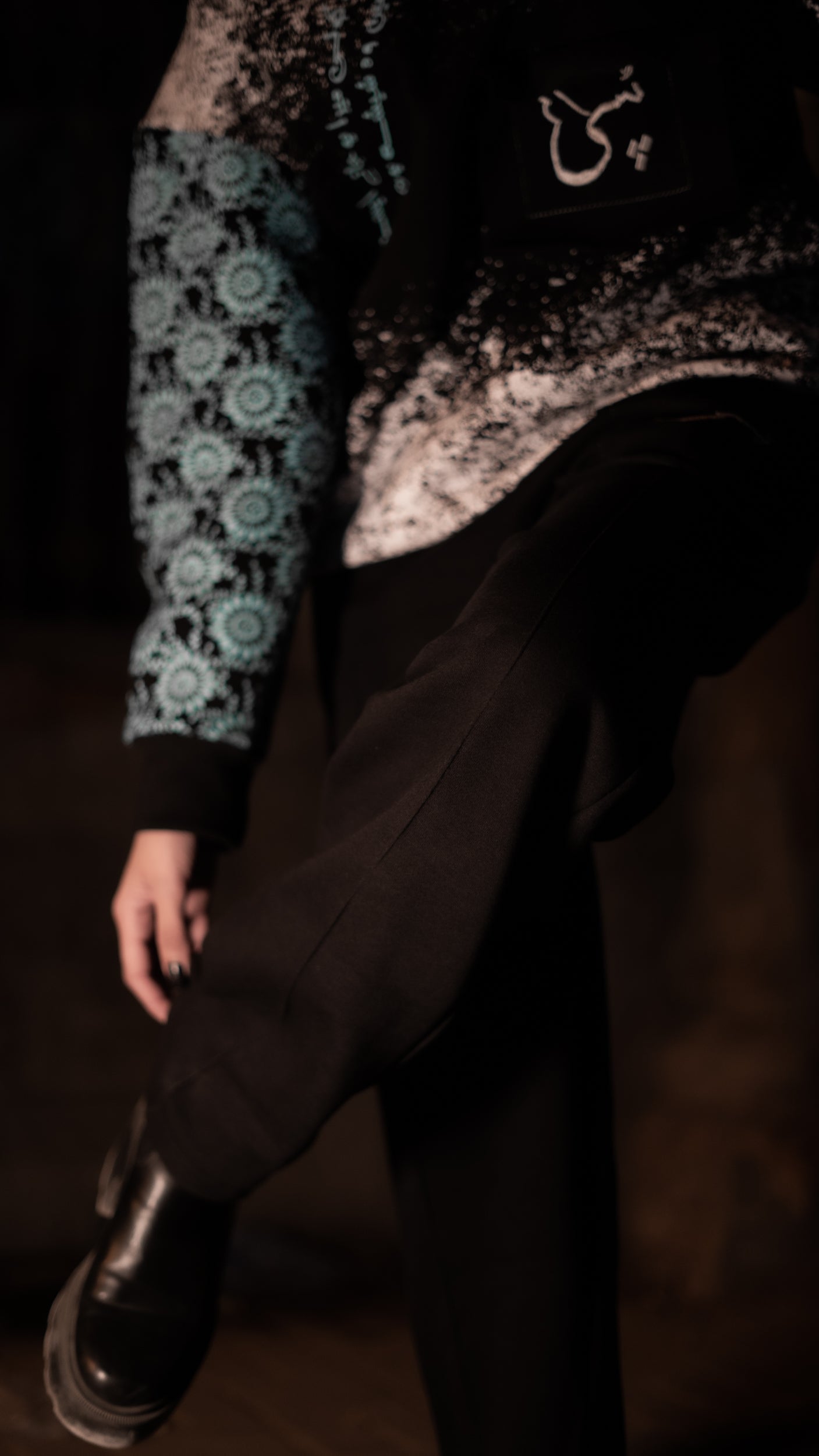 TIPSY Black Fleece Trouser